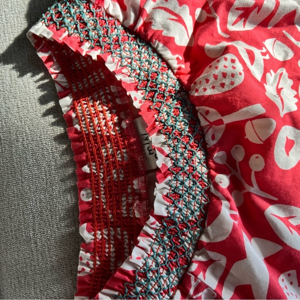 Mini Boden Bird Floral Botanical Long Sleeve Dress - Picture 6 of 9